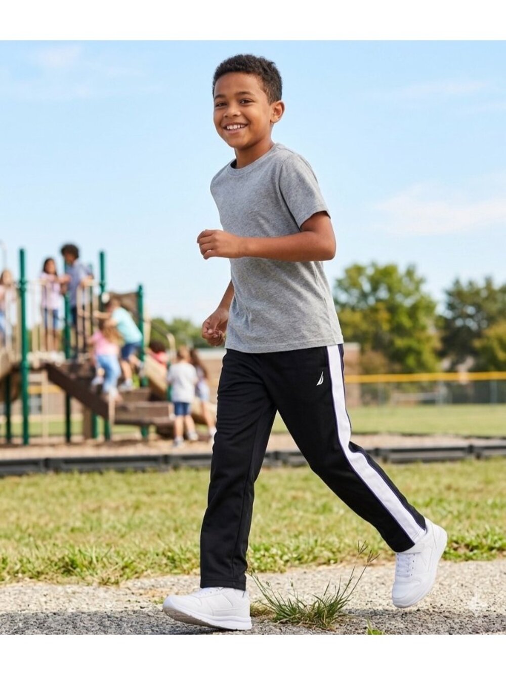 Nautica Boys Track Pants Black Size S (8) NWT Athletic Casual School Play Gym
